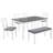 Modern 6-Piece Dining Table Set with Bench