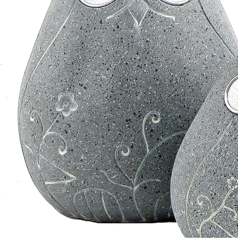 Ensemble de 3 pierres de jardin Aleksei, Gris antique