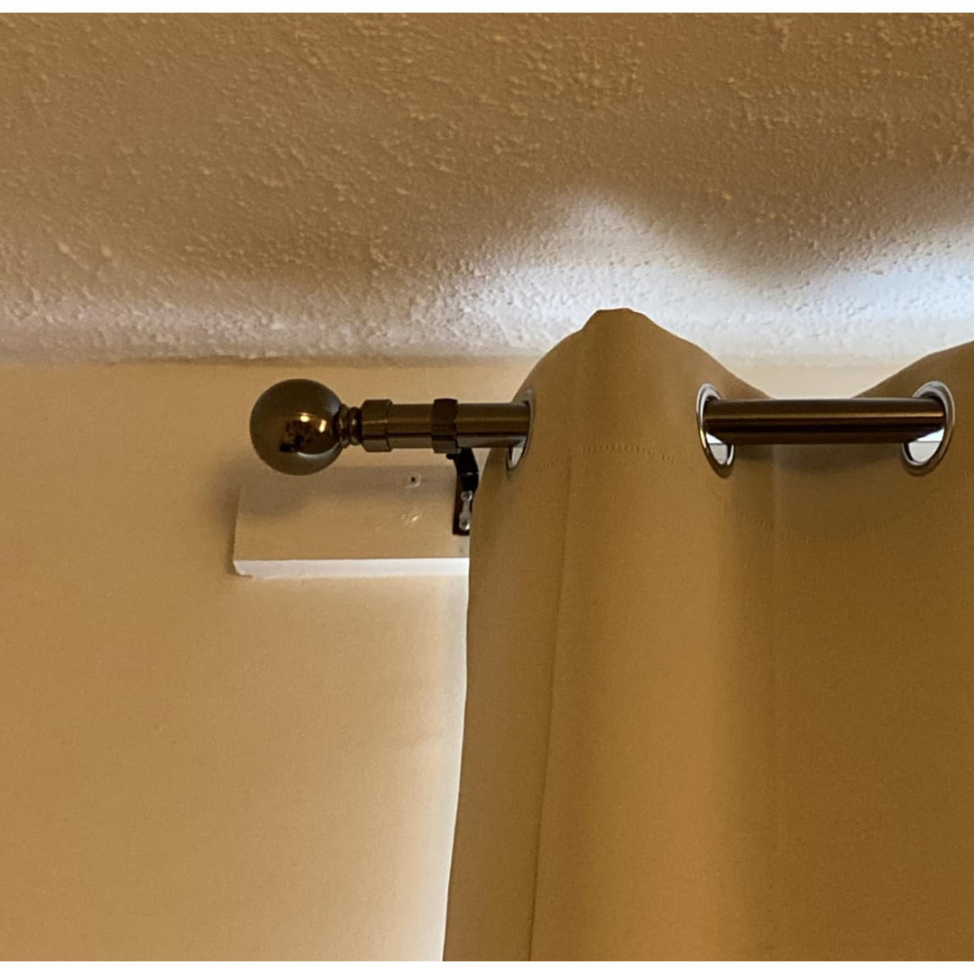 160cm Straight Tension Shower Curtain Pole & Hook Set