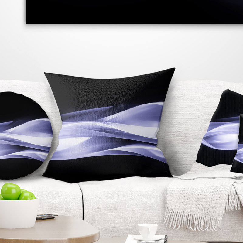  Coussin Abstract Fractal Lines, 18 po x 18 po, Coussin décoratif