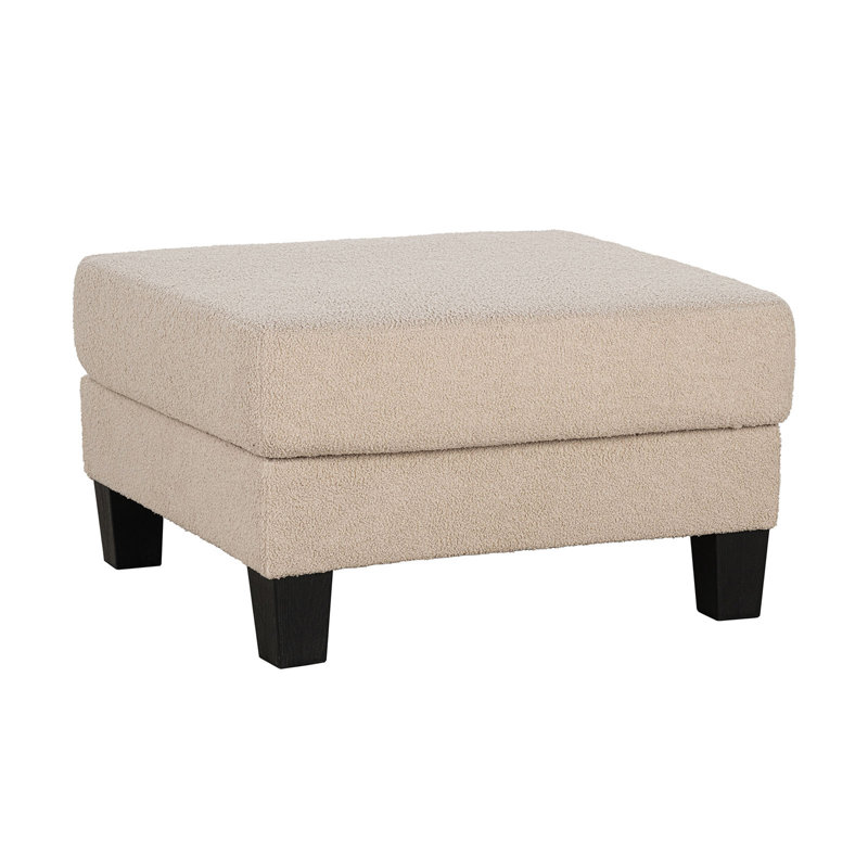 Pieds carrés en bois avec repose-pieds, Beige