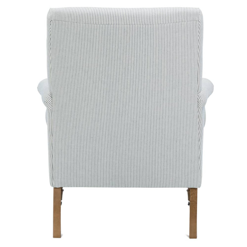 Hannah Arm Chair, Latte, Navy Stripe Twill (SA109-56)