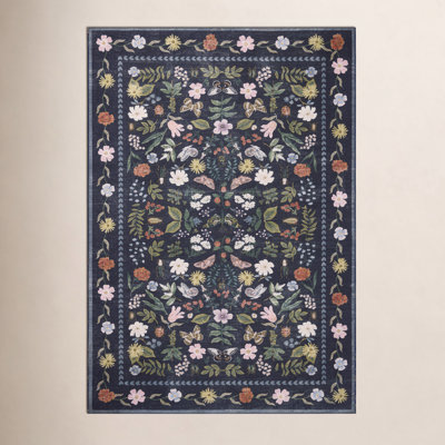 Rifle Paper Co. x Loloi Canopy Black Area Rug