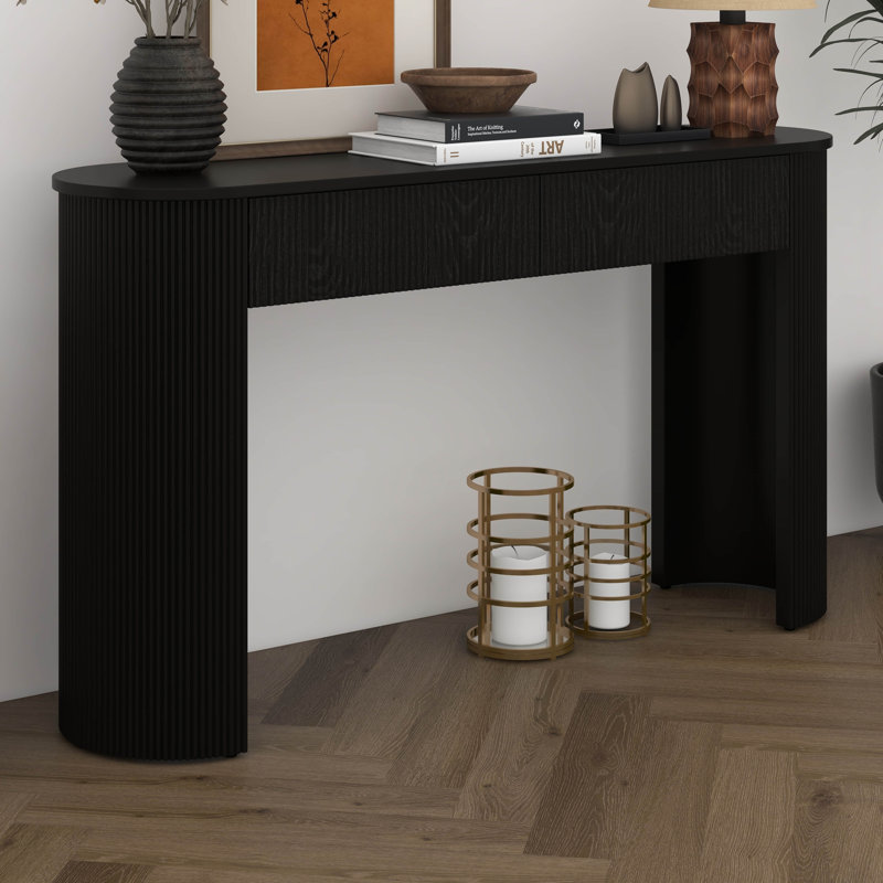 Table de rangement moderne avec rangement, Noir