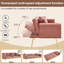 Two-seater sofa bed with adjustable backrest-135114216