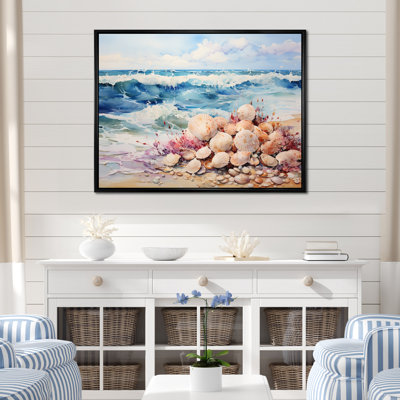 Beah " Beach Tranquil Tide Pointillism I "