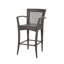 Tabourets de bar d'extérieur en rotin PE avec cadre en fer (ensemble de 2), brun multi