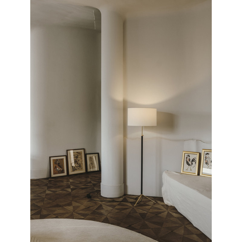 47.2" Traditional Floor Lamp, Chrome