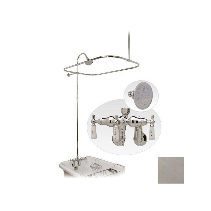 Complete Shower System with Rough in-Valve, Brass Nickel