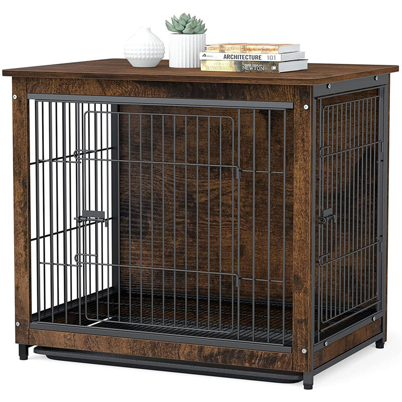 Landis Furniture Style Pet Crate with 2 Doors, 75cm H X 97.5cm W X 59cm D