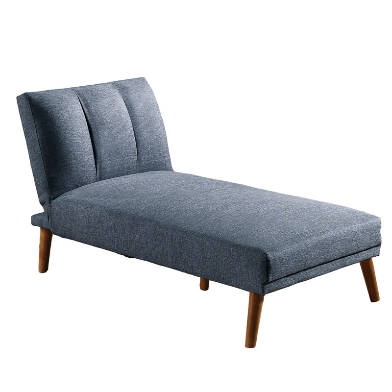Chaise longue rembourrée Genoveffa, Mélange de polyester bleu marine