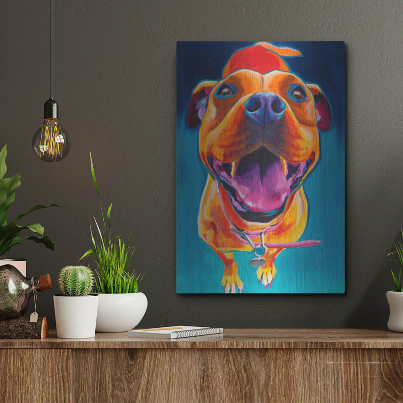 «Happy Go Lucky» par Dawg Painter, H 16 po x l 12 po