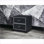 Black and Silver Composite Wood Coffee Table with 2 Drawers, Modern Accent for Living Room