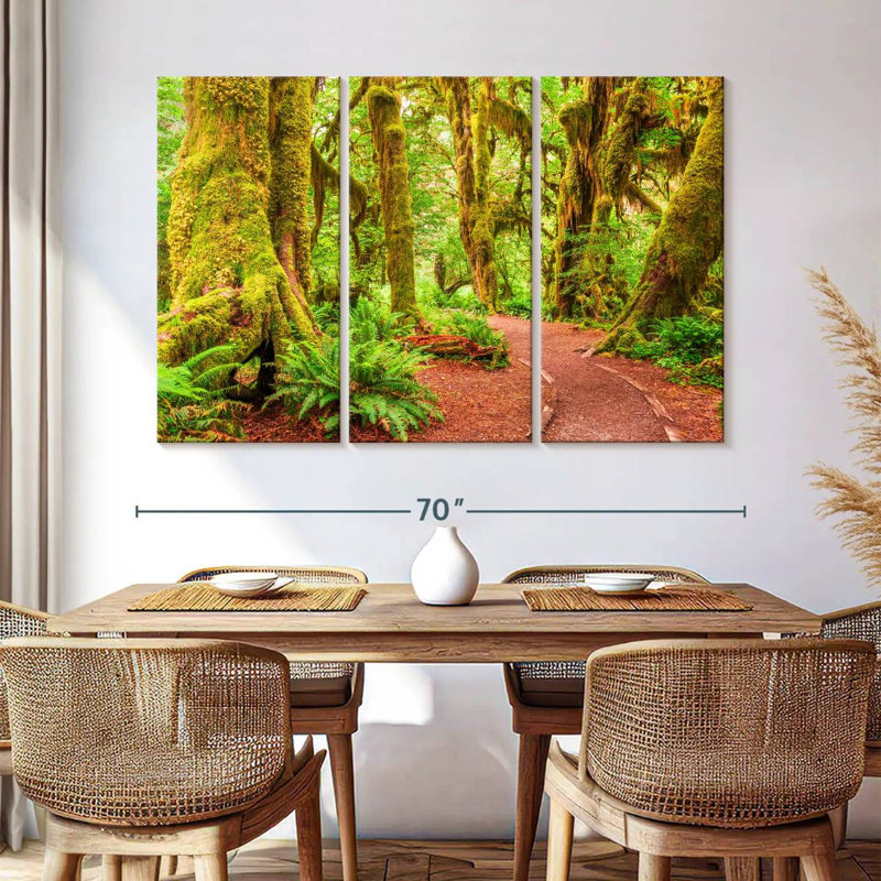Mossy Hoh Rainforest Trees, 42" H x 65" W