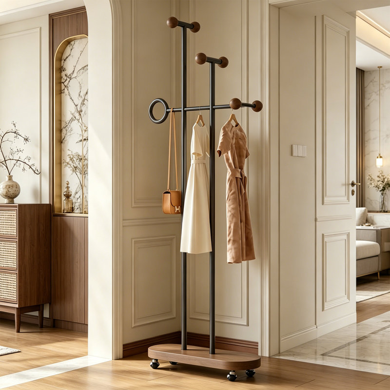 Modern Luxury Coat Rack, Black