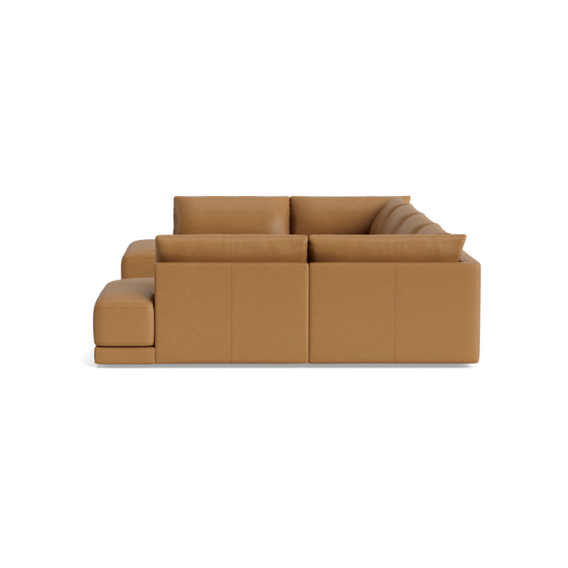 Eva Sectional, Bison Butterscotch Top Grain Leather
