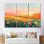 Flower Meadows At Sunset I - Ensemble de décorations murales fleurs-1157187065-1157186563