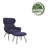 Cathalina Fabric Wingback Accent Chair with Ottoman-283539024
