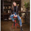 Tabouret pivotant en bois massif Jomarion