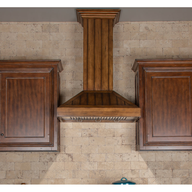 30" 400 CFM Ducted Wall Mount Range Hood, Rustic Light, 30"