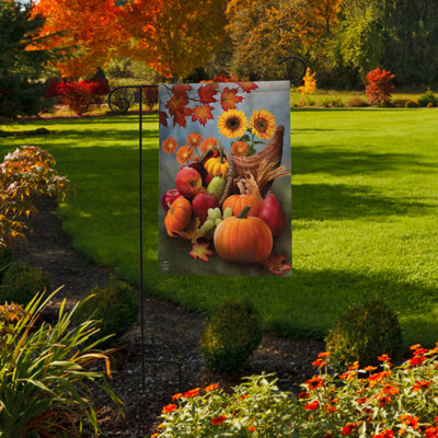 Drapeau de jardin d'automne abondant de corne d'abondance