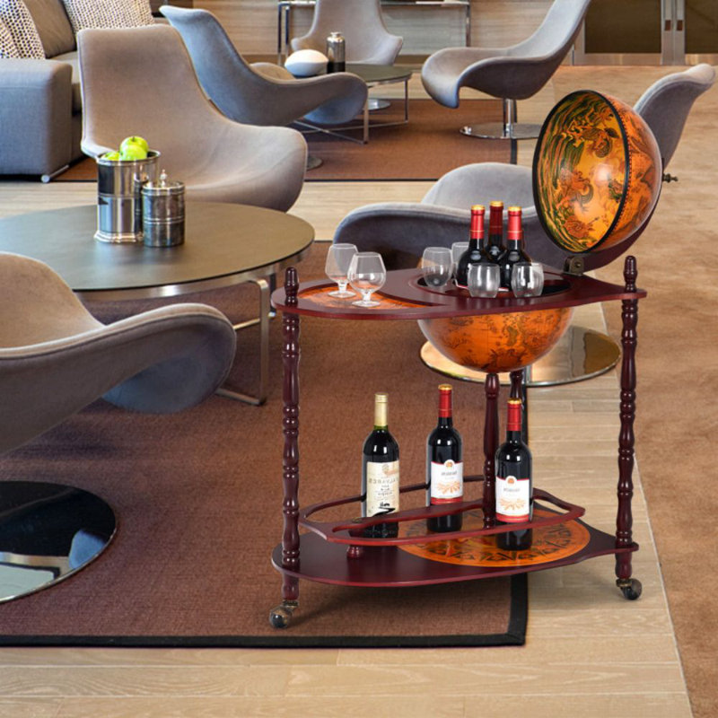 Chardasia 27.5'' Solid Wood Wine Bar
