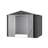 10 Ft. W x 12 Ft. D Galvanized Steel Frame Metal Storage Shed with Dual Lighting (Solar & Handheld) - Black-112387367-120836601
