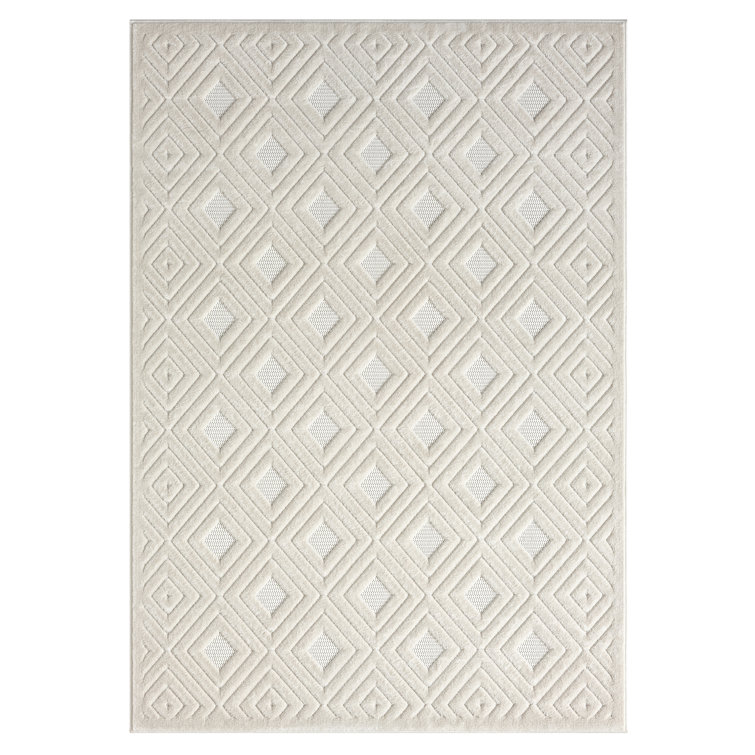 Kahli Performance Modern Geometric Ivory Indoor/Outdoor Rug