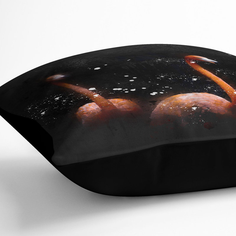 Square Throw Cushion, 40cm H x 40cm W x 15cm D, Black