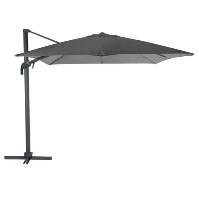 Ahmet 300 cm W X 300 cm D Rectangular Tilt Cantilever Parasol with Crank Lift