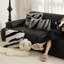 Grey Plush Zebra Stripe Faux Fur Animal Design Decorative Filled Throw Pillow 18" W X 18" L-98685689-98685691-98685690