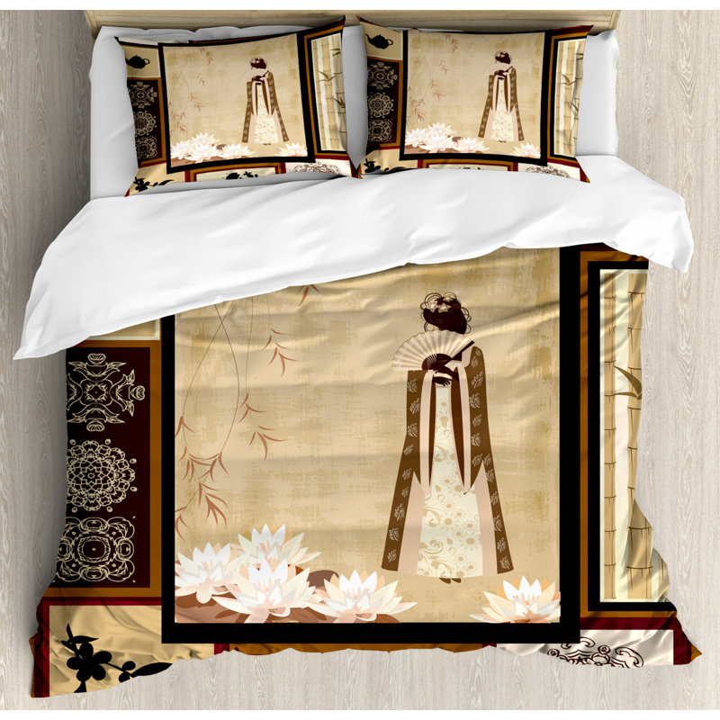 Eclectic Polyester Duvet Cover, King Duvet Cover + 2 Shams