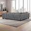 Canapé modulaire en U avec repose-pieds 111,8 po - rembourré en chenille, design moderne-216848506