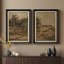 Ensemble de 2 œuvres d'art abstraites encadrées de qualité supérieure sur toile de qualité supérieure avec cadre de 26 po x 36 po-1156137982