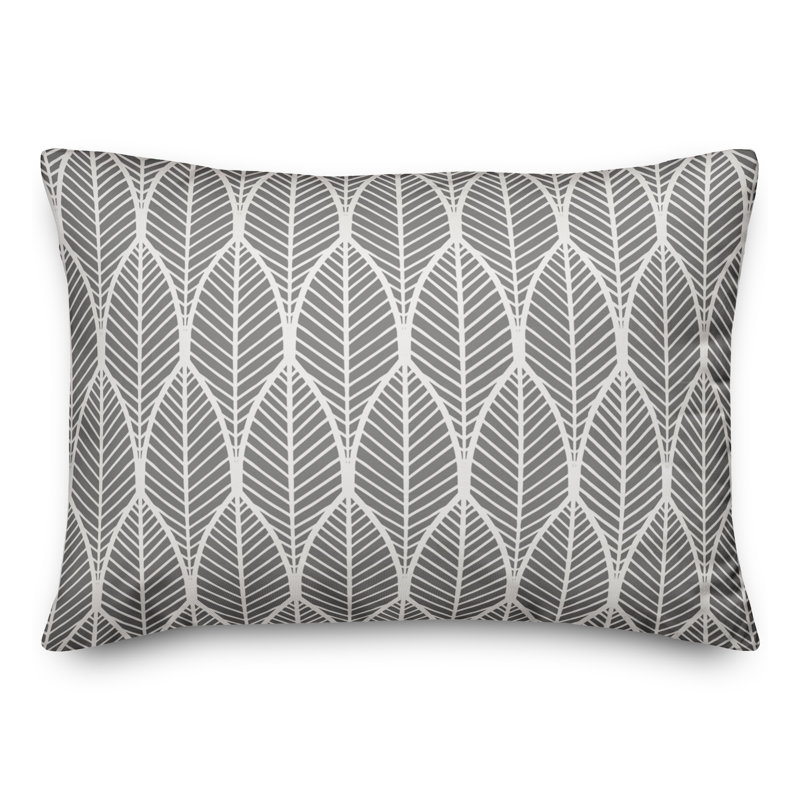  Coussin décoratif, Gris, H 14 po x l 20 po