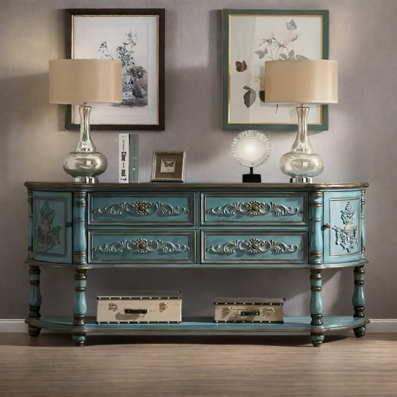 Console American Retro, H 34,25 po x l 78,74 po x P 15,75 po