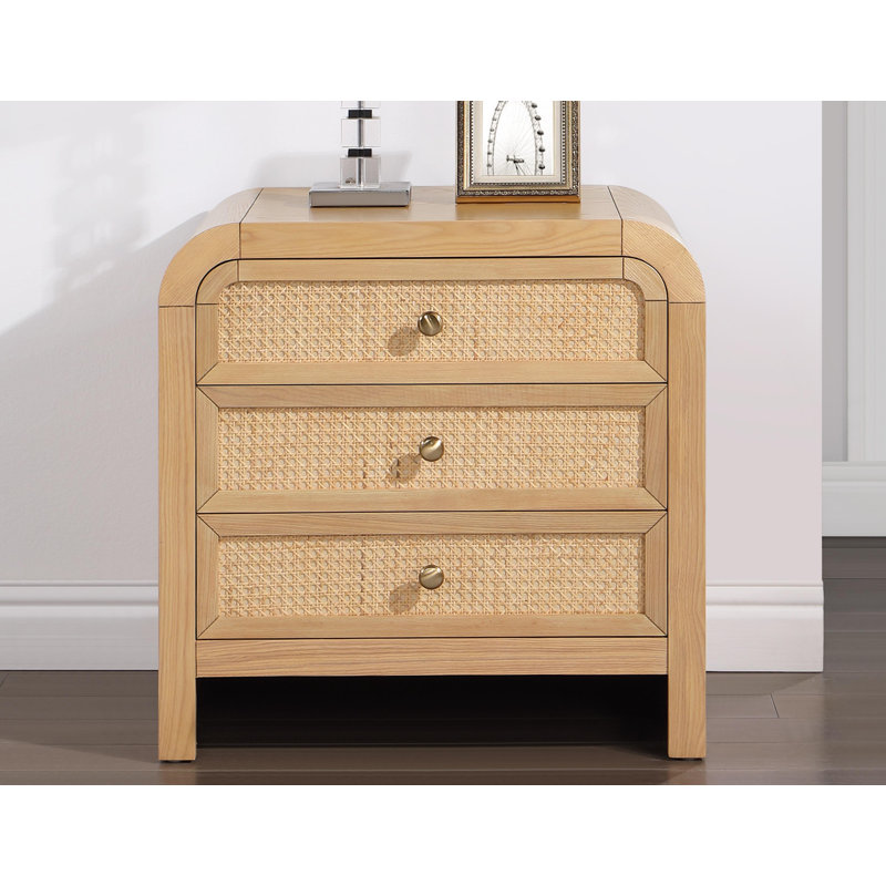 Antanette 26'' W Solid Wood Nightstand