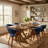 Modern Upholstered Dining Chairs, Blue Fabric With Wooden Legs, Soft Padded Seat And Back, Scandinavian Kitchen And Dining Room Side Chairs​​-864837338-864837334