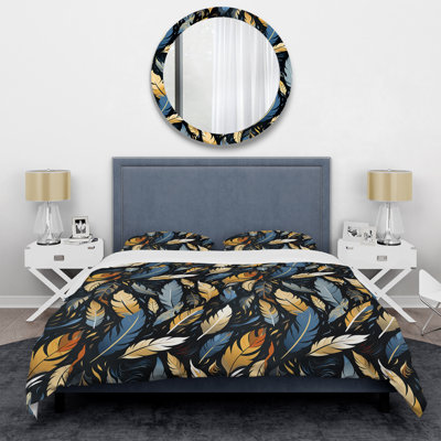 Ensemble de housse de couette Feather Tribal Fusion I - Abstract