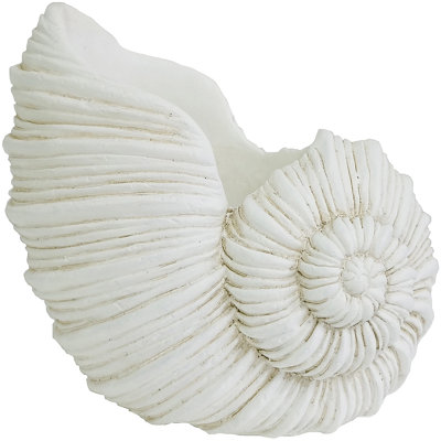 7" Cement Nautilus Shell Planter