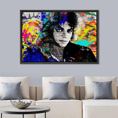 Pop Urban Street " King Of Pop Singer Graffiti Street Art Portrait Celebrities & Hollywood Cultural Pop Art "