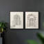 Croquis rétro, impression giclée sur fond vintage - ensemble de 2-1365129733-1365129734
