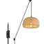 Lustre en bambou naturel suspendu en rotin de style lanterne rustique en osier pour salon de restaurant de ferme
