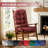 One-Piece Adirondack Chair Cushion Set - Easy-On Design, Waterproof 4” Thick Seat & Back, Non-Slip Bottom & UV Protection for Outdoor Rocking Chairs (44x19 Inch), Burgundy-221656133