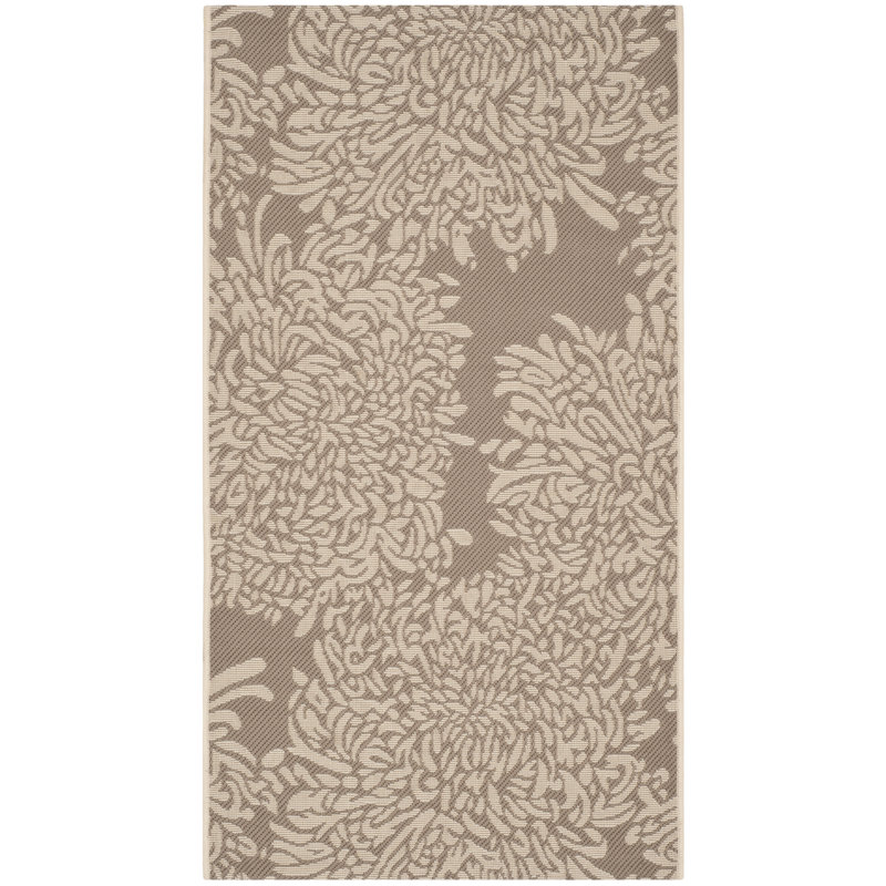 Tapis beige foncé / beige Chrysanthemum, Rectangle 2'7" x 5'