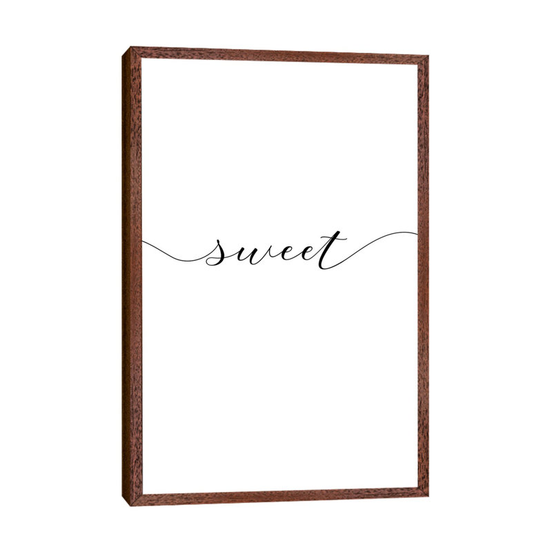 Sweet Dreams I - Print on Canvas, 66.04 cm H x 45.72 cm W, Classic Brown Wood Framed