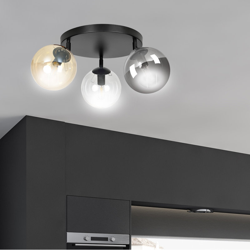 Cadense Glass Spotlight, Graphite/Amber/Transparent