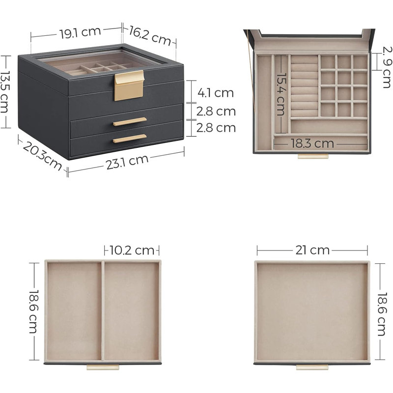 Jewellery Box +, Interstellar Grey/Gold