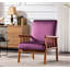 Chaise avec accoudoirs Classic Mid-Century moderne avec structure en bois massif et confort rembourré-1443969358