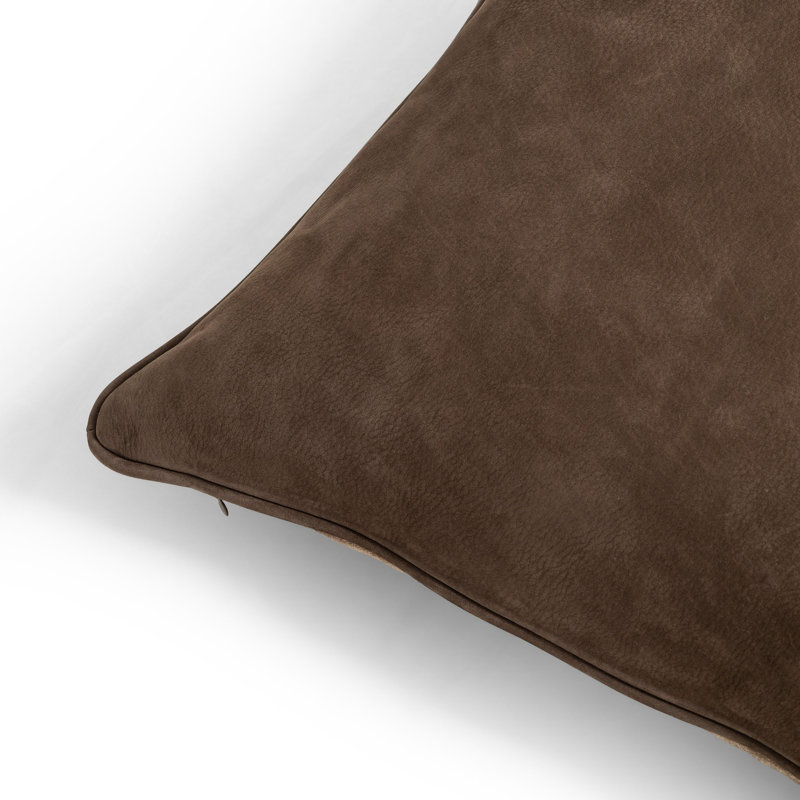 Olsen Pillow-Nubuck Cigar, Cognac, Square 24"